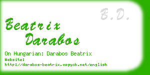 beatrix darabos business card